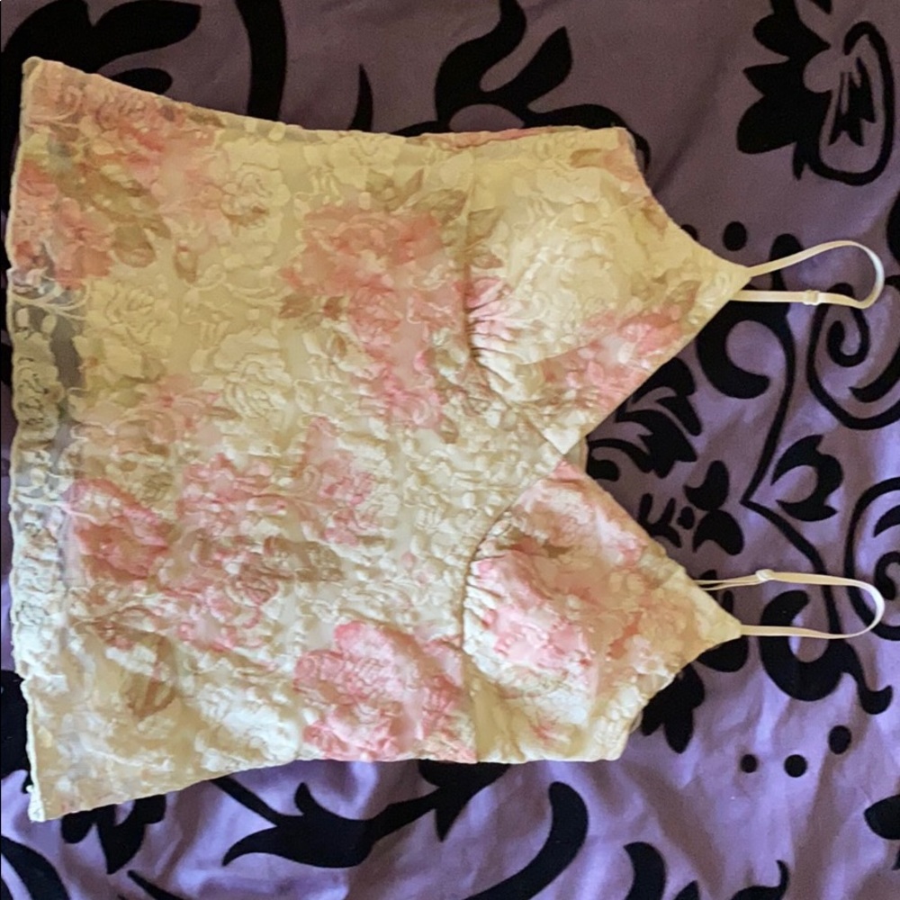 Flower spaghetti strap shirt